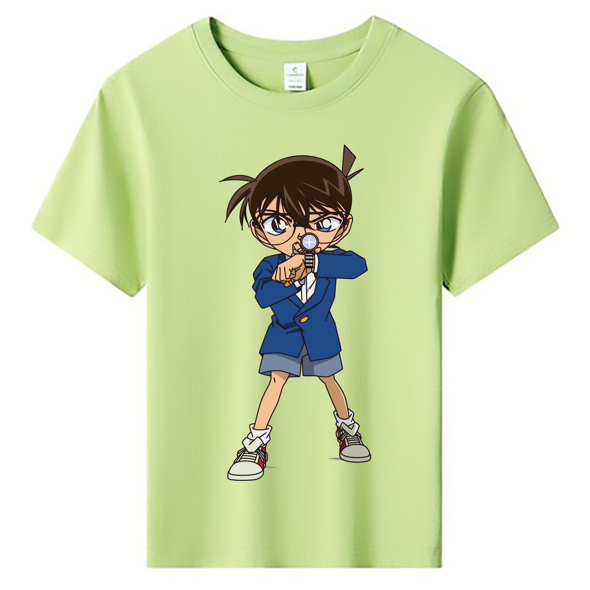 （画像用） 名探偵コナン 江戸川 コナン Detective Conan Conan Edogawa 綿100％キッズTシャツ（フロントプリント）